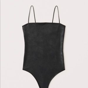 A&F Faux Leather Cami Bodysuit